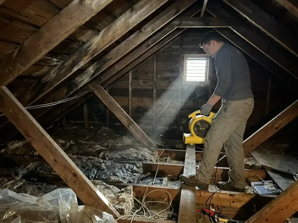attic-water-damage-drying-proc-007 — frequently asked questions, Emergency Water Extraction & 24/7 Flood Response in Rouses…
